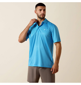 ARIAT SHIRT MNS ARIAT POLO BLUE GEO PRINT