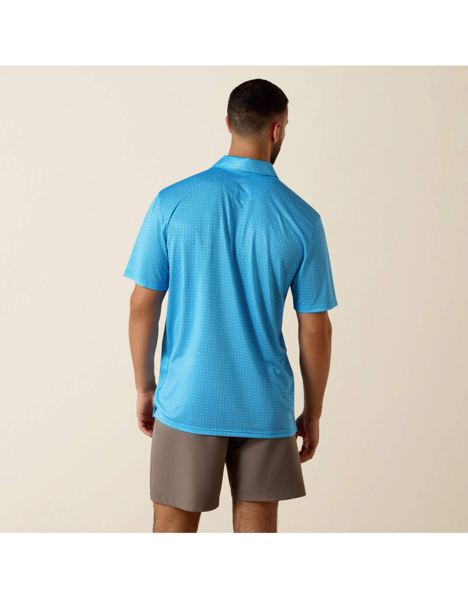 ARIAT SHIRT MNS ARIAT POLO BLUE GEO PRINT