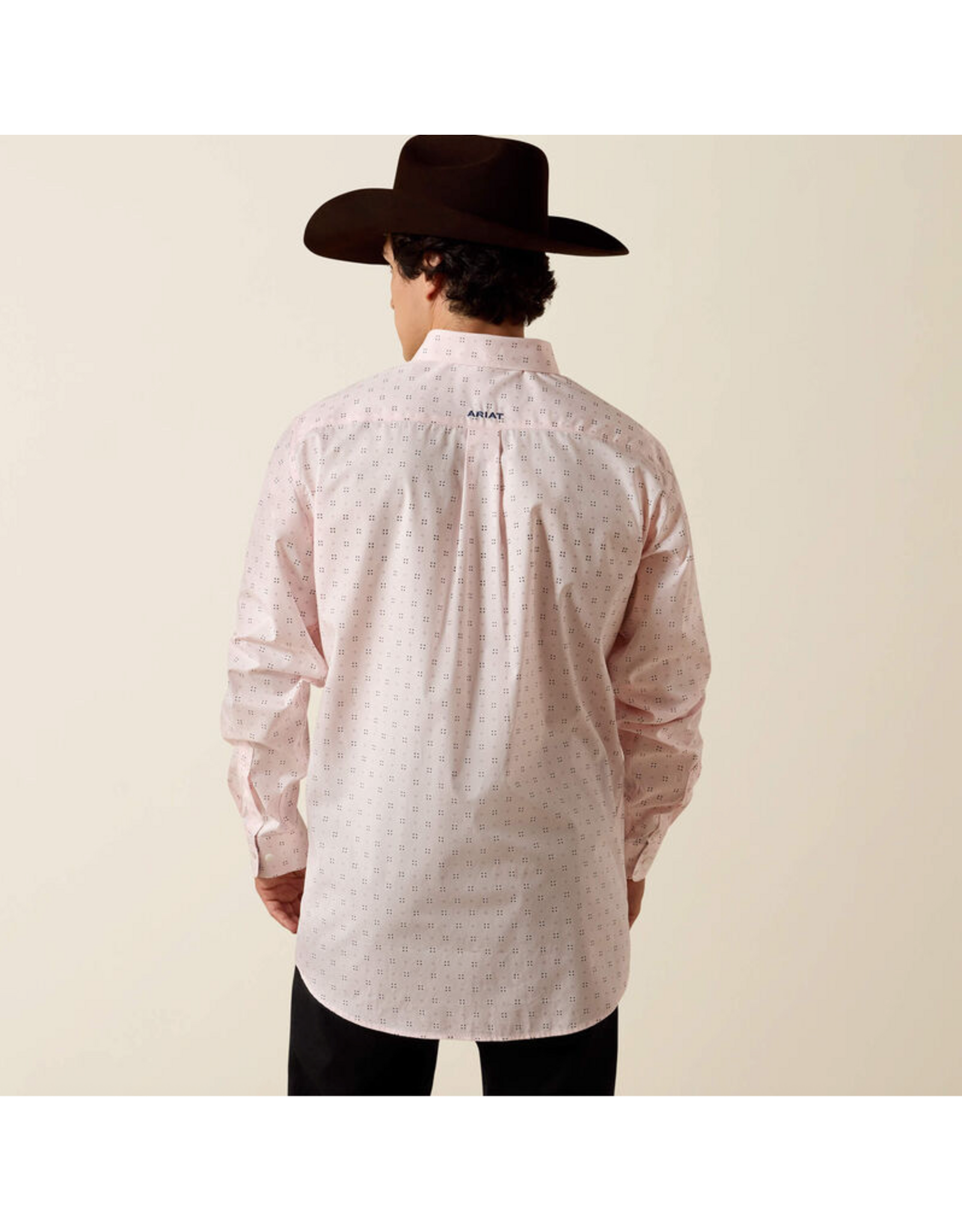 ARIAT SHIRT MNS ARIAT WALLY FITTED PINK GEO SQUARE