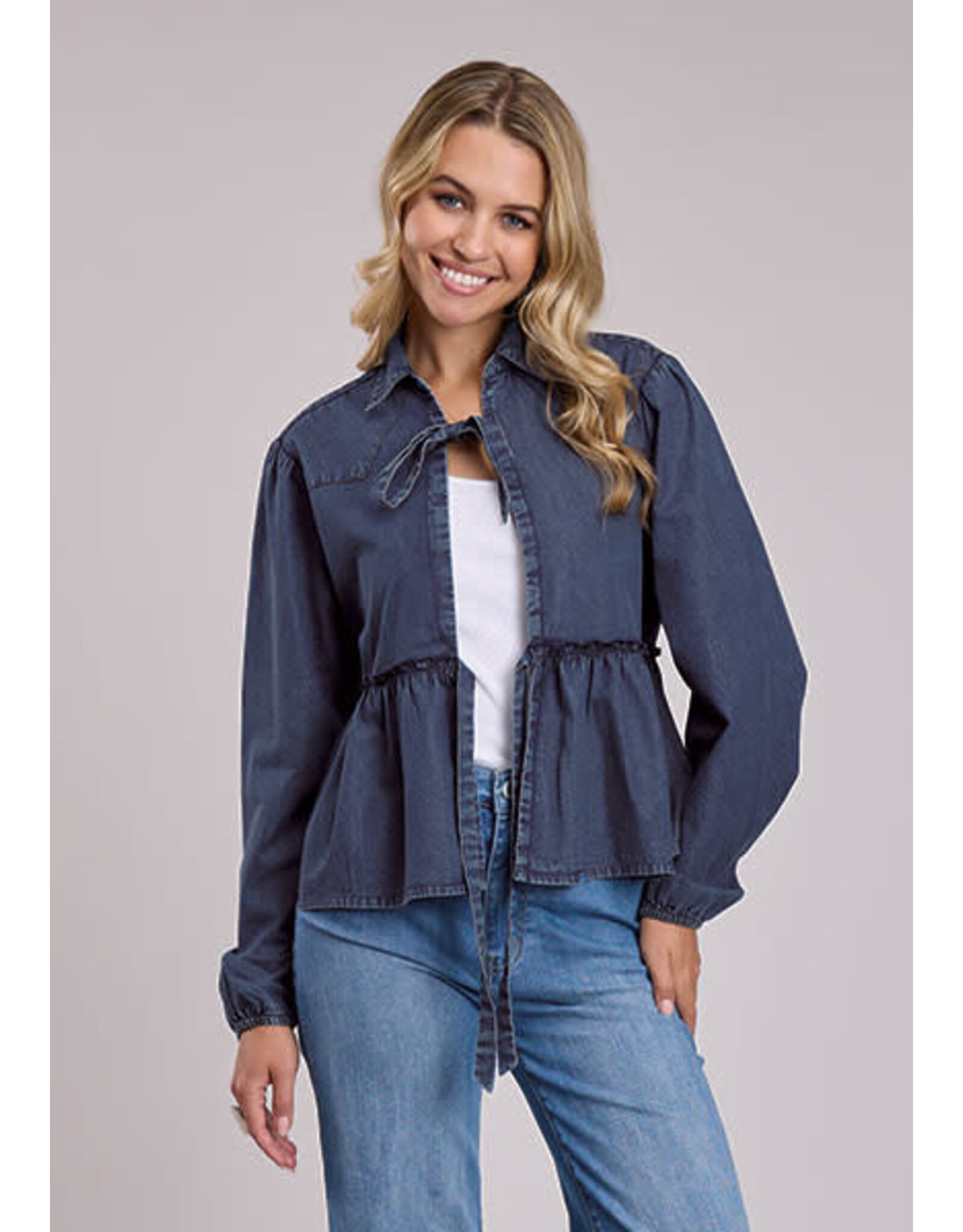 ROPER BLOUSE CROPPED WMS ROPER DENIM TIE