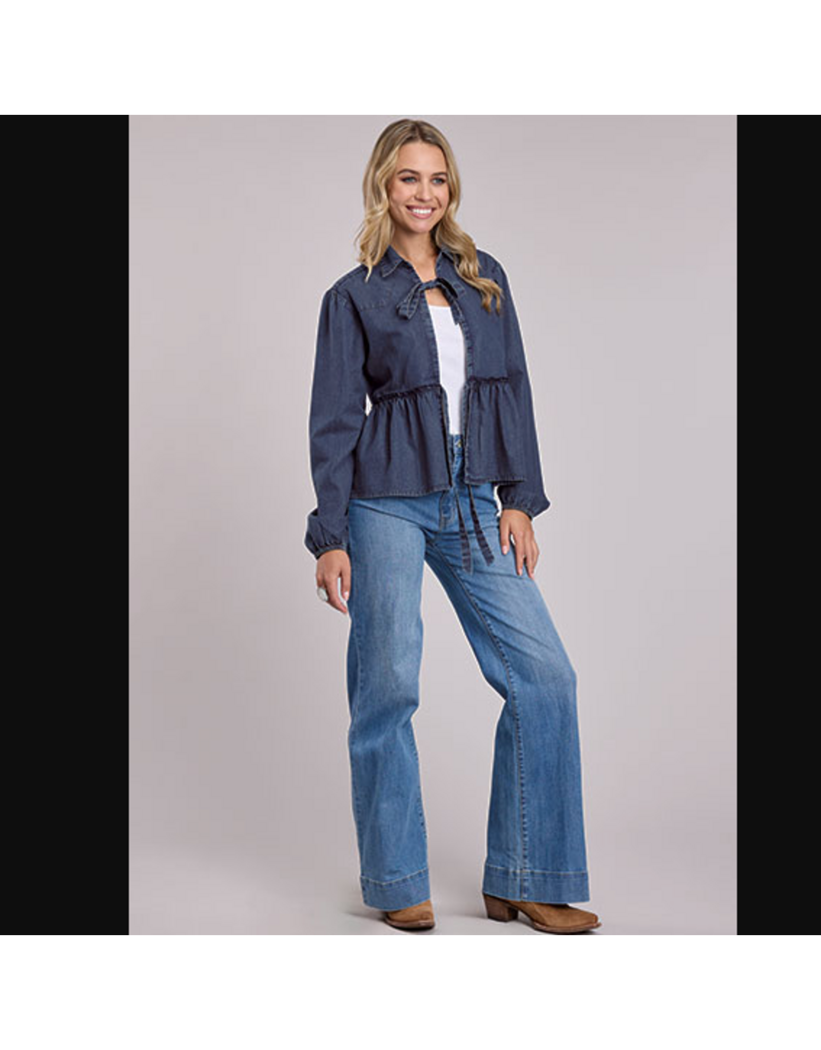 ROPER BLOUSE CROPPED WMS ROPER DENIM TIE