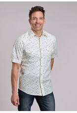 ROPER SHIRT MENS ROPER S/S CREAM FLORAL PRINT