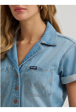 ROMPER WMS WRANGLER DENIM SNAP