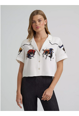 SHIRT WMS WRANGLER LW RODEO CAMP WHITE