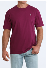 CINCH TSHIRT MNS CINCH ORCHID STITCHED CINCH LOGO WHITE