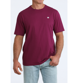 CINCH TSHIRT MNS CINCH ORCHID STITCHED CINCH LOGO WHITE