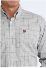 CINCH SHIRT MNS CINCH GRAY AND PURPLE PLAID