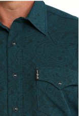 CINCH SHIRT MNS CINCH MODERN FIT LS BLUE AND BLACK PAISLEY