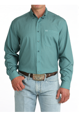 CINCH SHIRT MNS CINCH ARENAFLEX TEAL WITH DIAMONDS