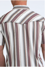 CINCH SHIRT MNS CINCH CAMP SS WHITE & PURPLE STRIPE
