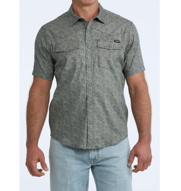 CINCH SHIRT MNS CINCH CAMP NAVY AND TAN FLORAL