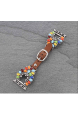 APPLE WATCH BAND LEATHER WITH MULTI COLOR SQUASH