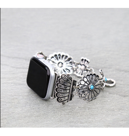 APPLE WATCH BAND WESTERN CONCHO WITH TURQ STONES