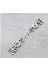 APPLE WATCH BAND WESTERN CONCHO WITH TURQ STONES