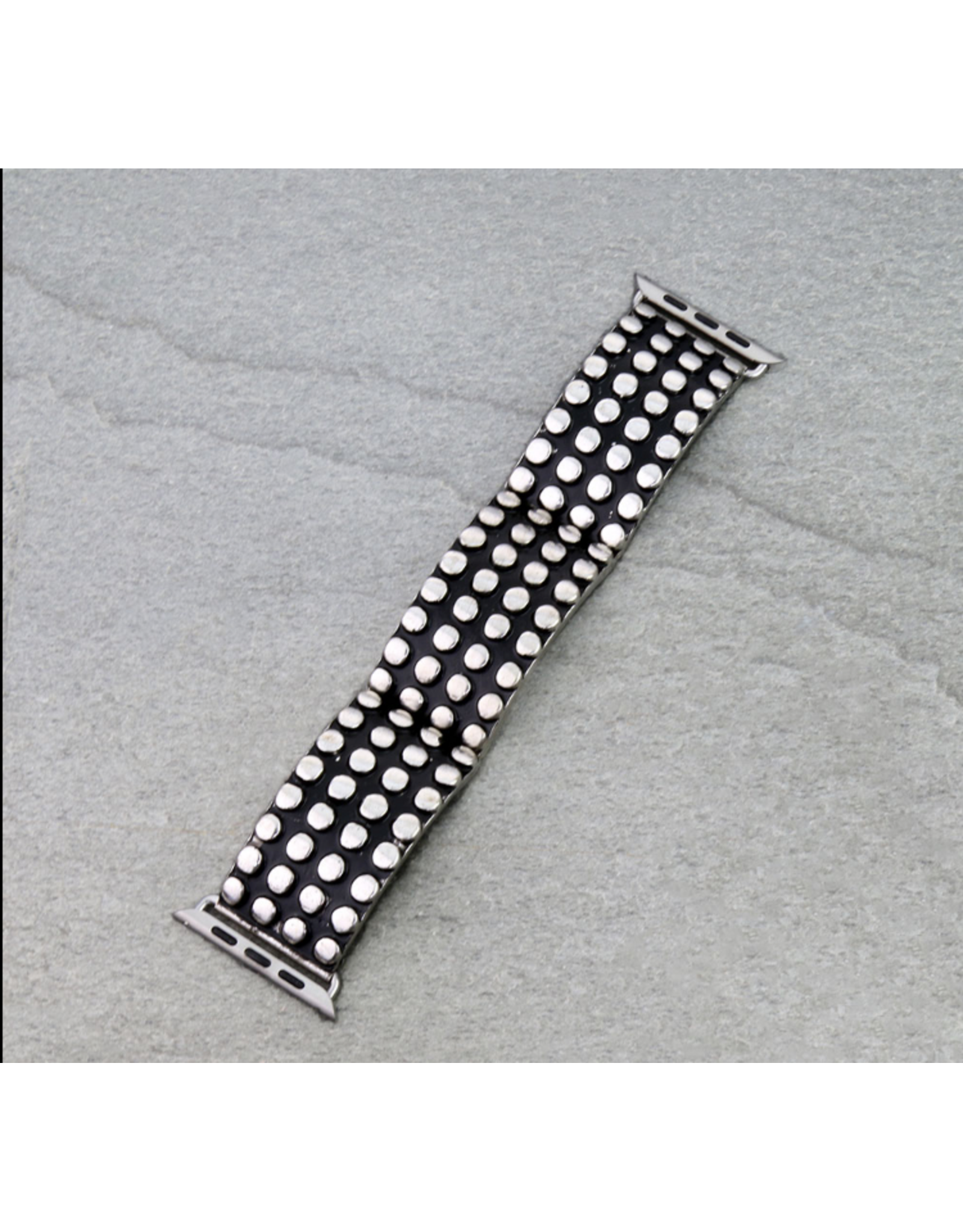 APPLE WATCH BAND WESTERN METAL BUBBLES ROWS OF 4