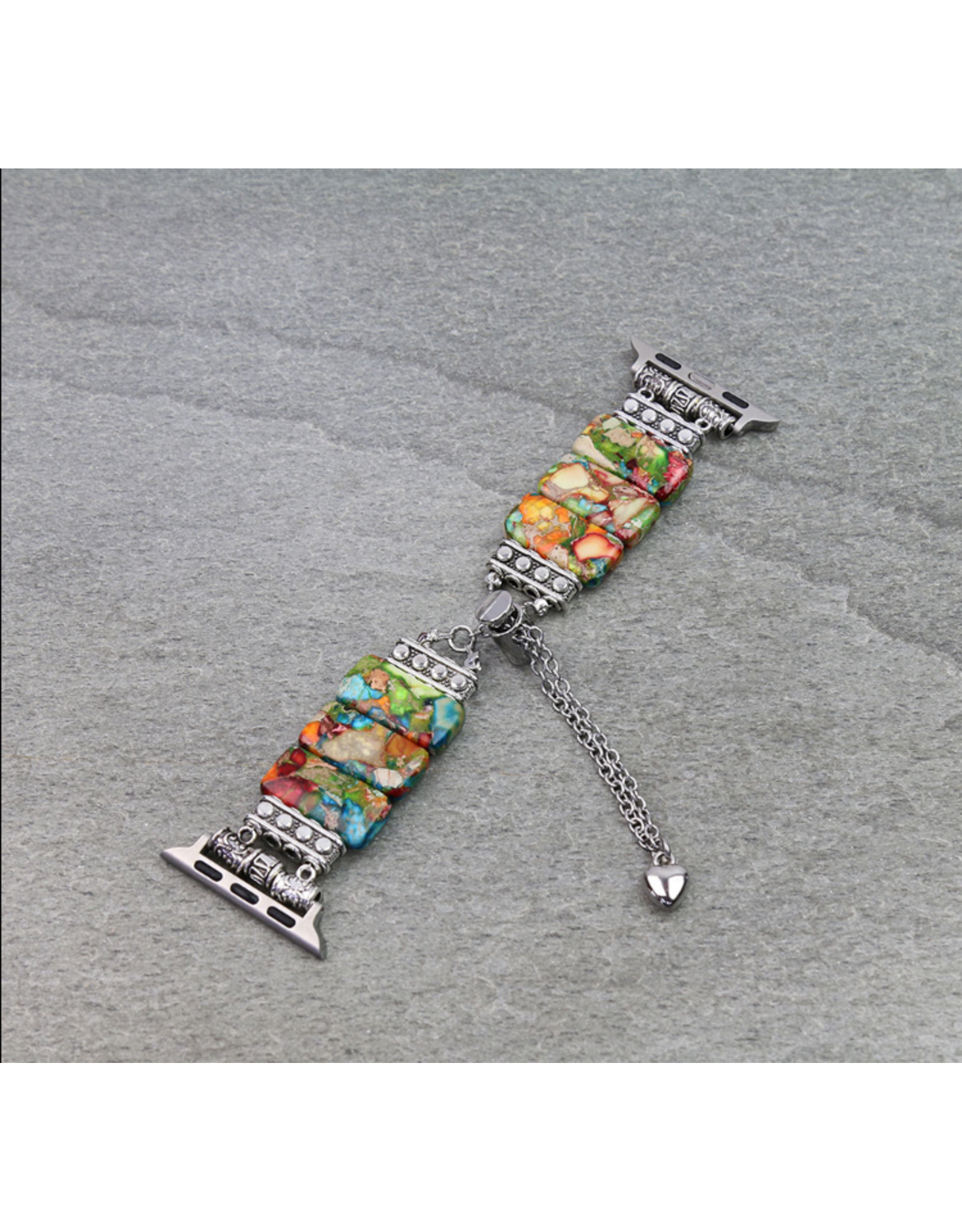 APPLE WATCH BAND MULTI COLORED 3 STONES