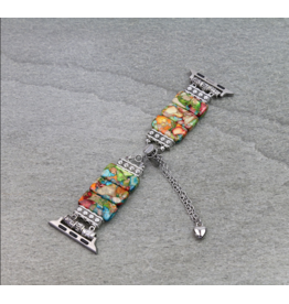 APPLE WATCH BAND MULTI COLORED 3 STONES