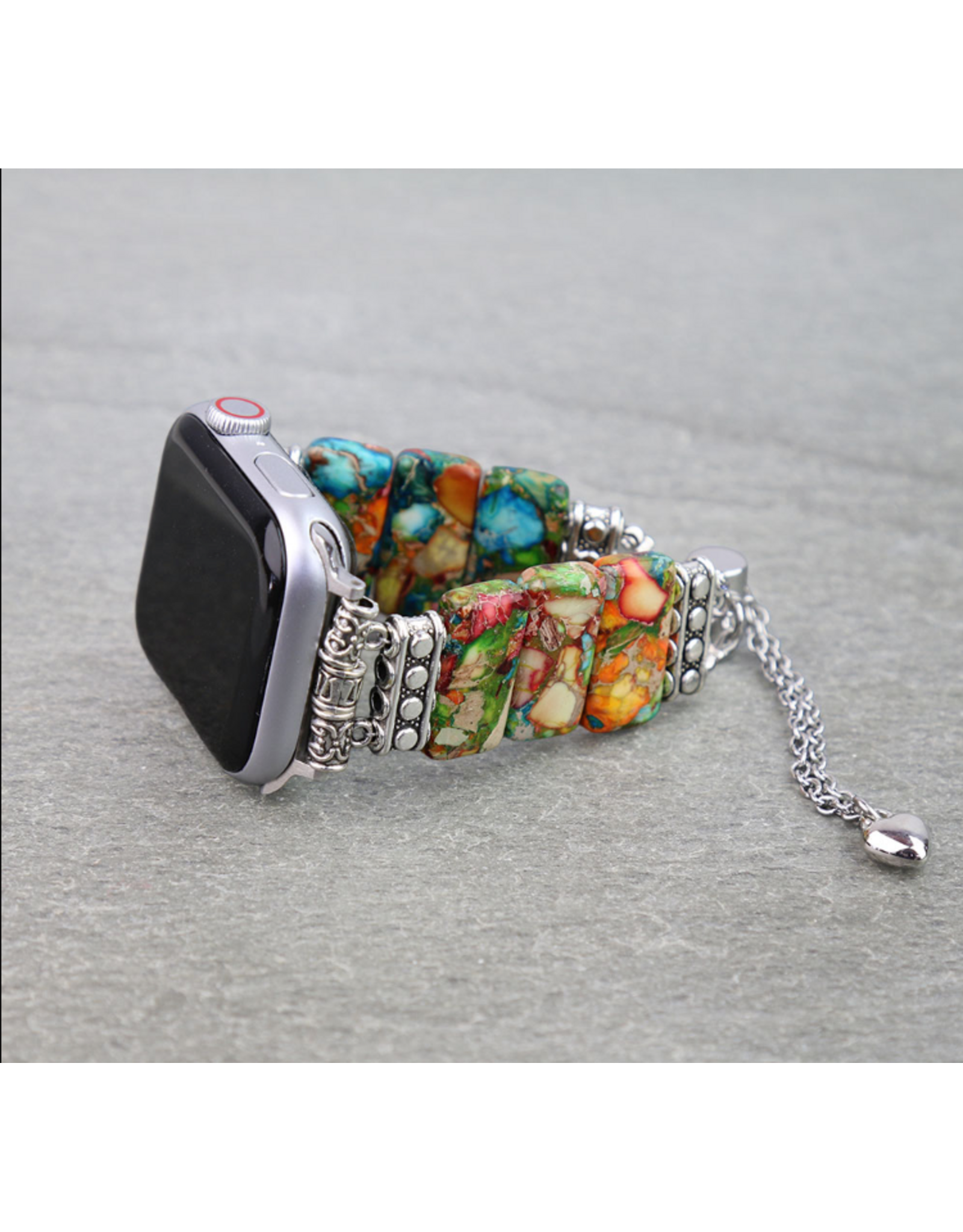 APPLE WATCH BAND MULTI COLORED 3 STONES