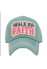 VINTAGE BALL CAP WALK BY FAITH BLUE