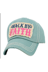 VINTAGE BALL CAP WALK BY FAITH BLUE