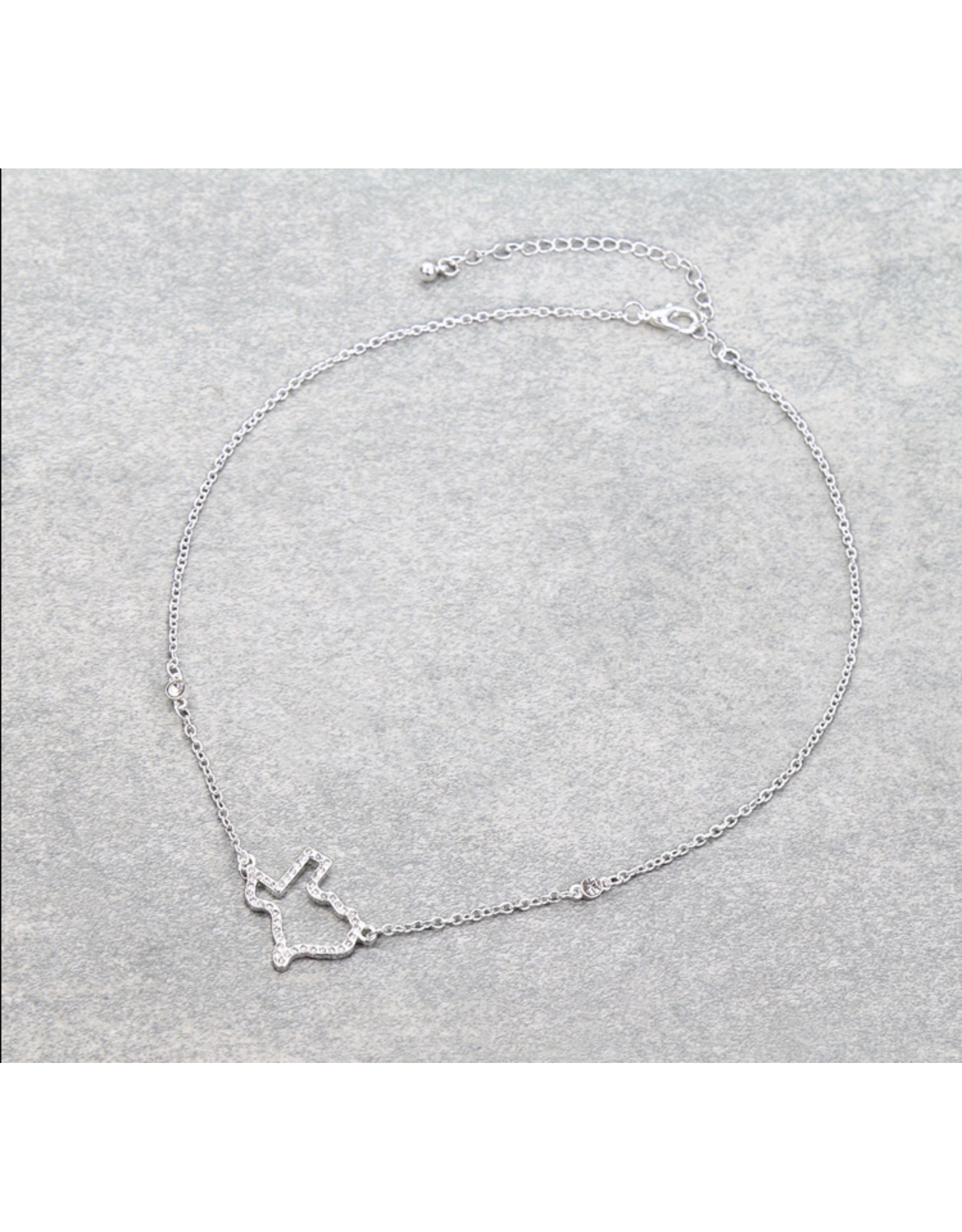 NECKLACE TEXAS MAP PAVED STONE
