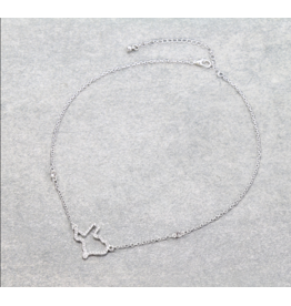 NECKLACE TEXAS MAP PAVED STONE