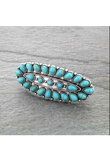 HAIR BARRETTE TURQUOISE OVAL