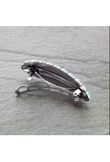 HAIR BARRETTE TURQUOISE OVAL