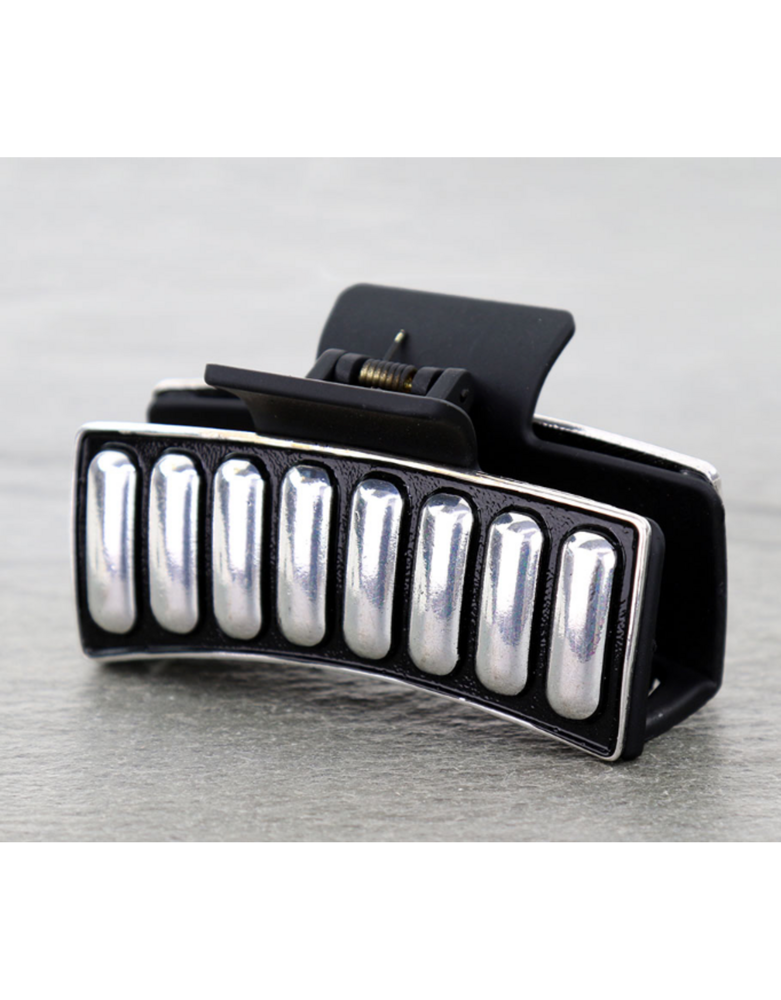 CLAW CLIP METAL RECTANGLE BUBBLES