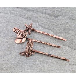 WESTERN BOBBY PIN SET OF 3 BRONZE