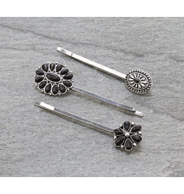 BOBBY PINS SET OF 3 CONCHOS