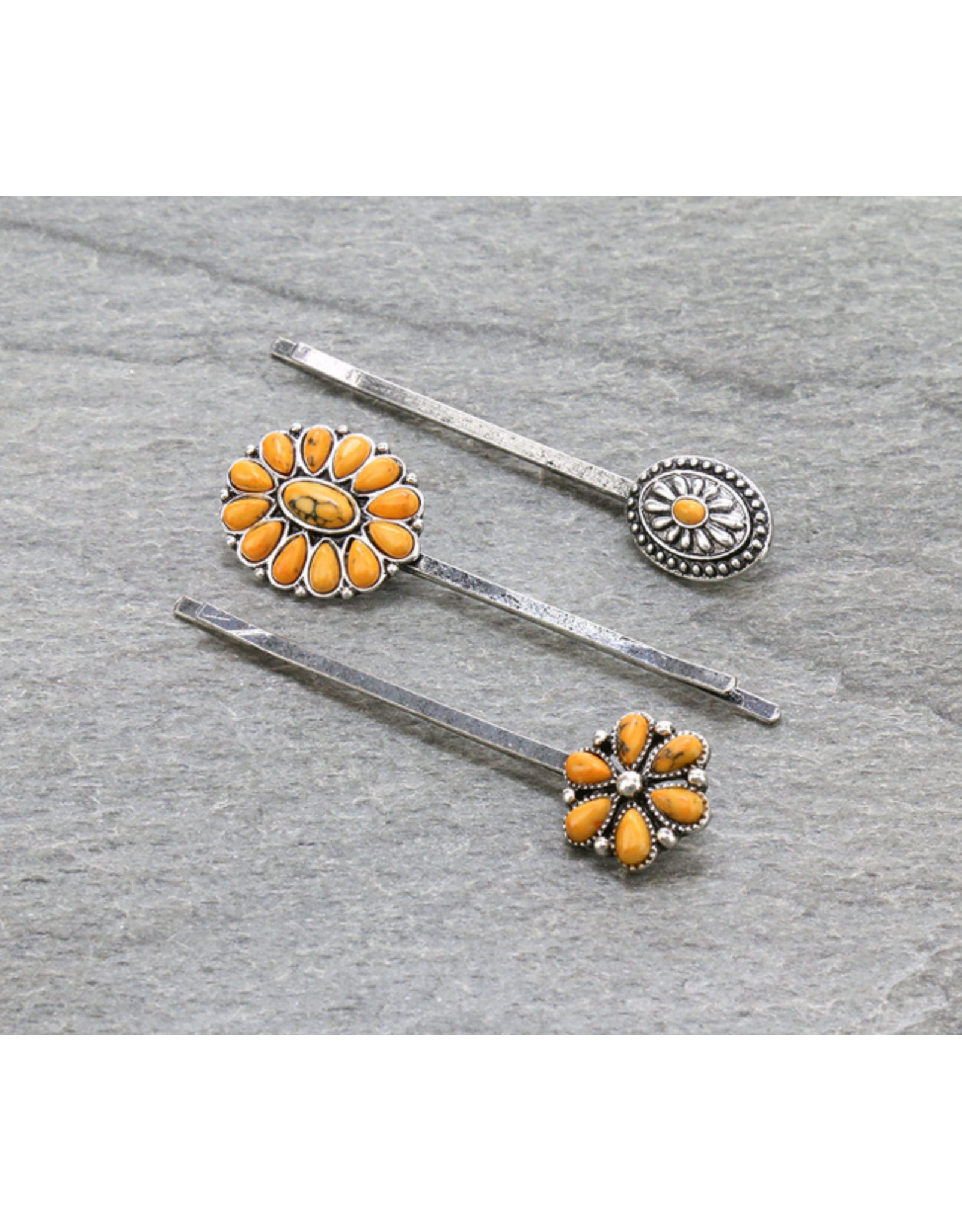 BOBBY PINS SET OF 3 CONCHOS