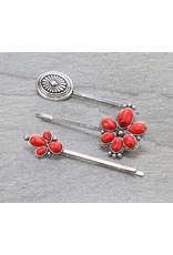 BOBBY PINS SET OF 3 CONCHOS