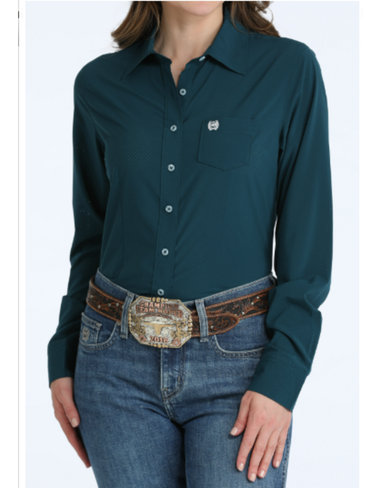 CINCH SHIRT WMS CINCH ARENAFLEX DARK TEAL