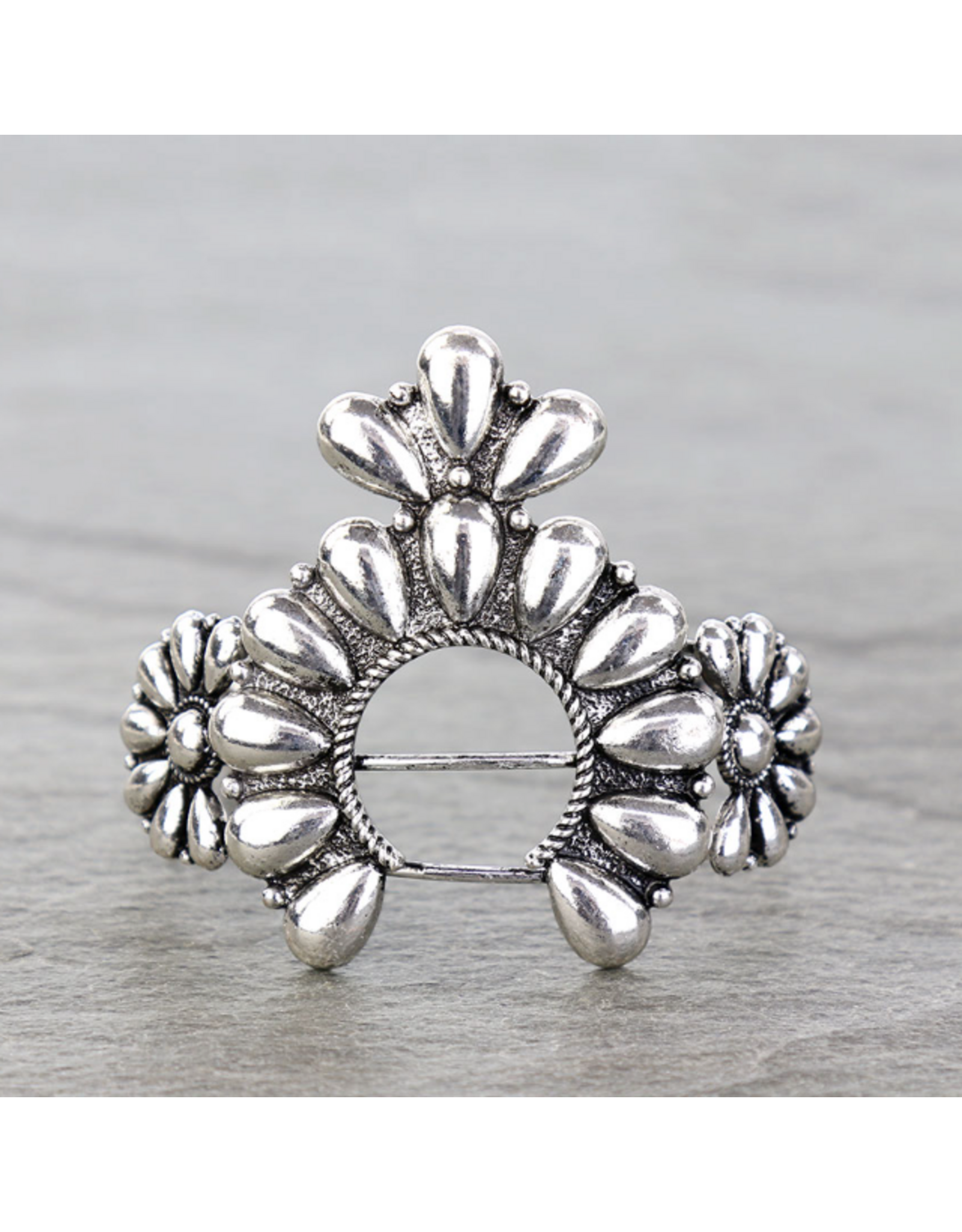 BRACELET WESTERN SQUASH BLOSSOM CUFF BALL TXR