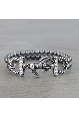BRACELET STRETCH NAVAJO PEARL HORSE BIT AND HORSE
