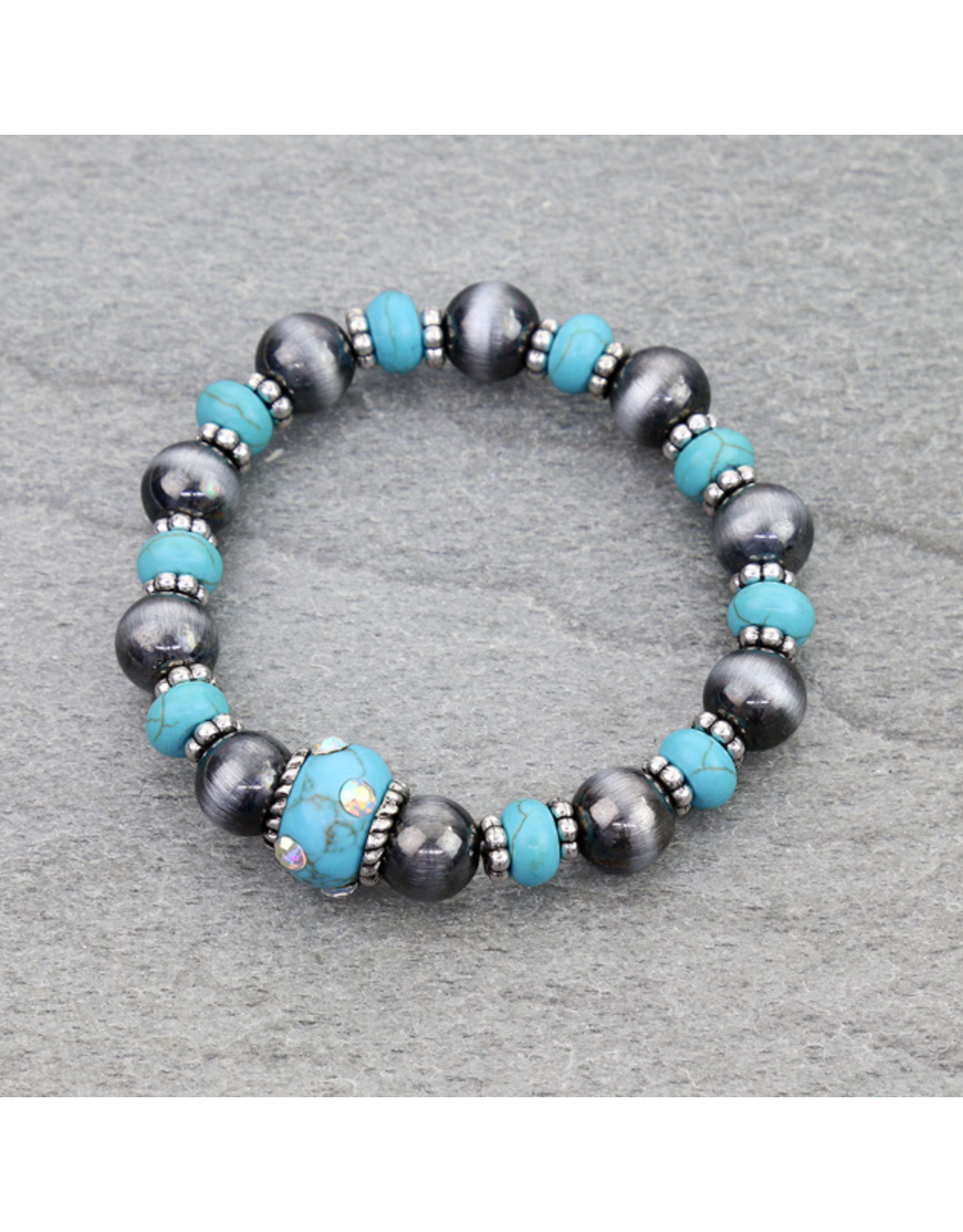 BRACELET NAVAJO PEARL STRETCH