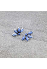 EARRING STUD FLOWER STONE