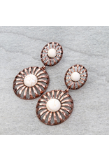 EARRING DANGLE WESTERN TWO WIRE CONCHO