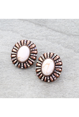 EARRINGS STUDS CONCHO DIAMONDS