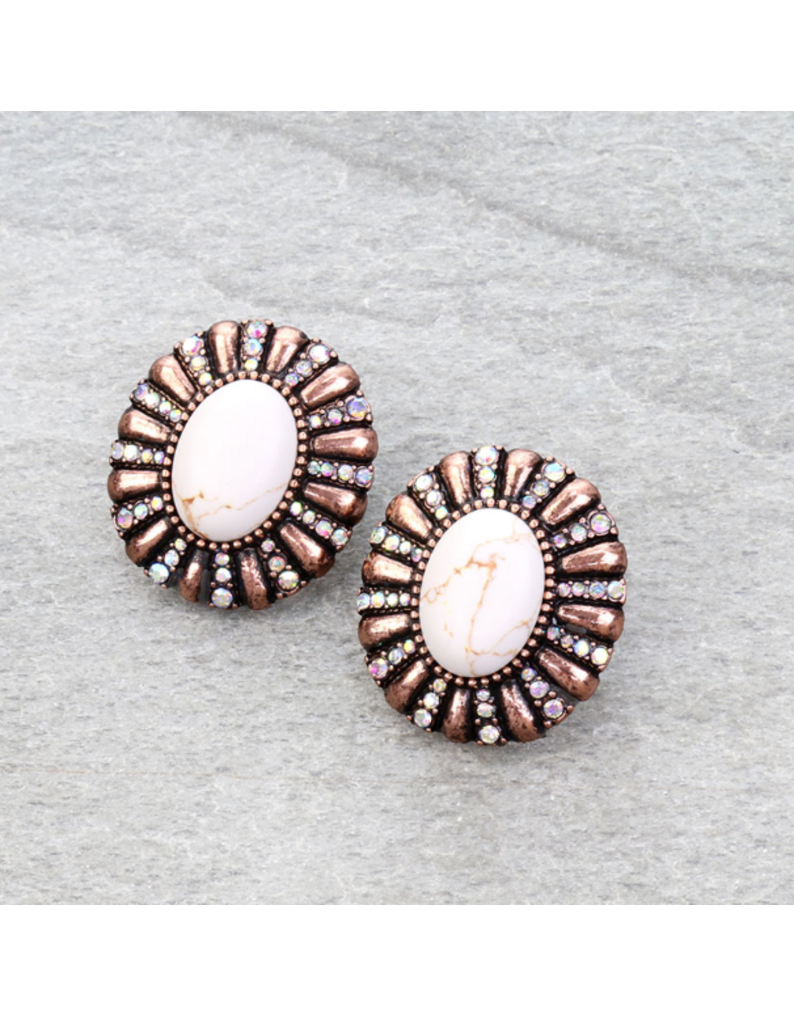 EARRINGS STUDS CONCHO DIAMONDS