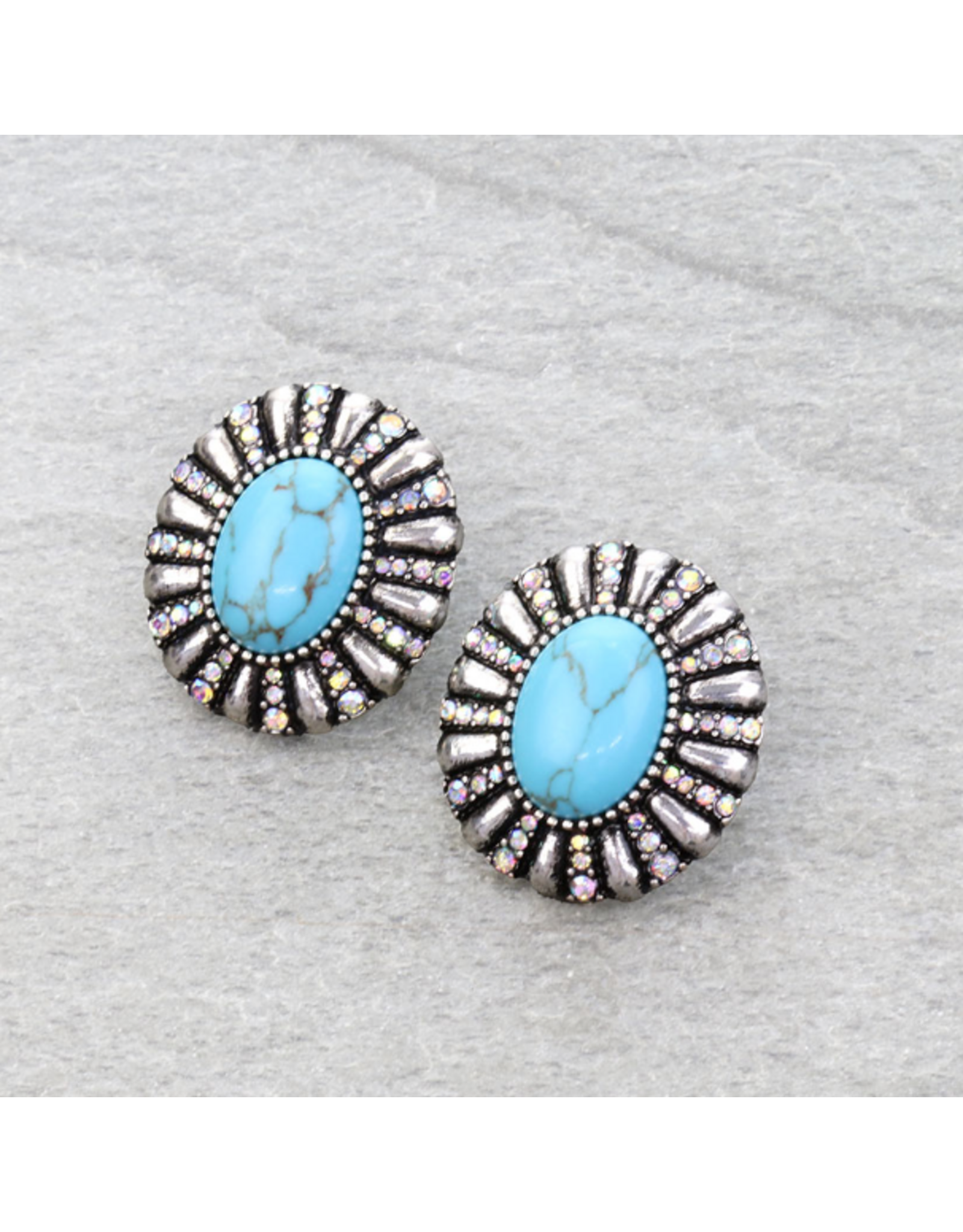 EARRINGS STUDS CONCHO DIAMONDS