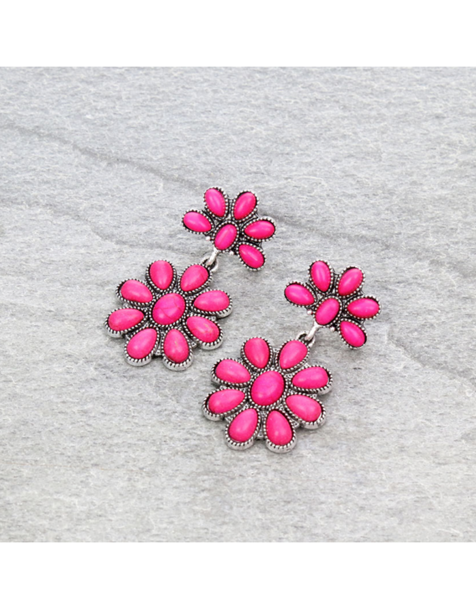 EARRING DANGLE 2 FLOWERS