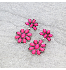 EARRING DANGLE 2 FLOWERS