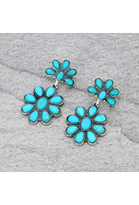 EARRING DANGLE 2 FLOWERS