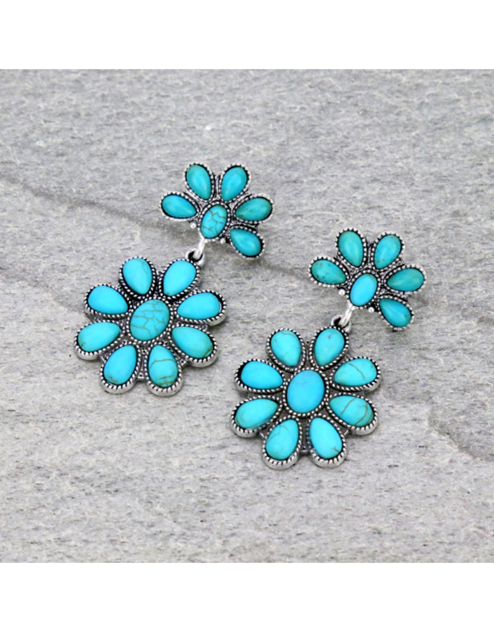 EARRING DANGLE 2 FLOWERS