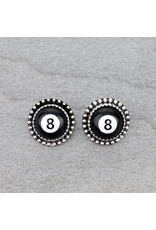 EARRING STUDS 8 BALL