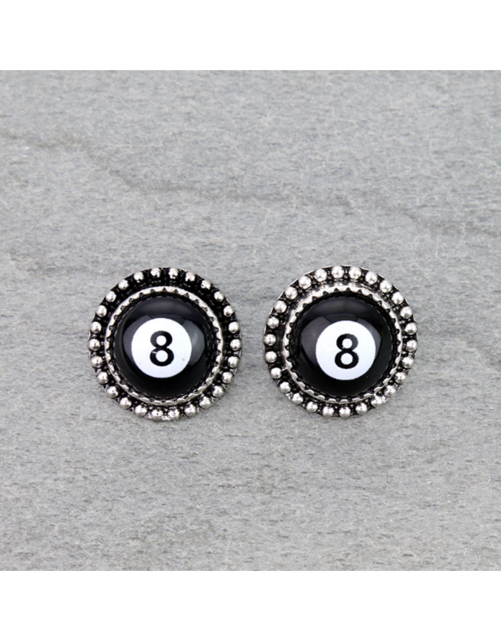 EARRING STUDS 8 BALL