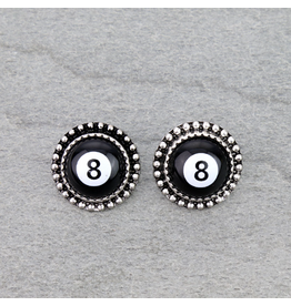 EARRING STUDS 8 BALL