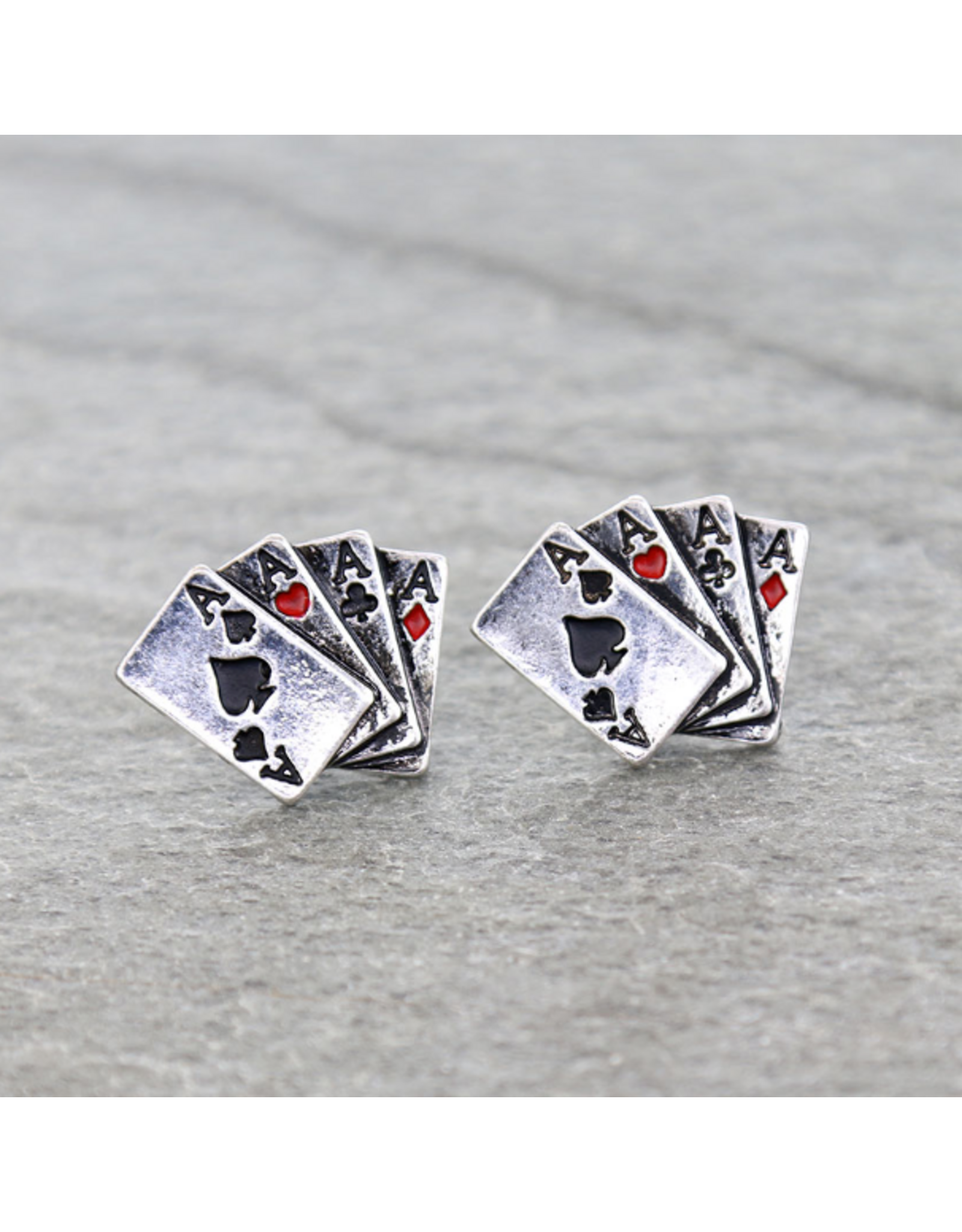 EARRING STUDS FOUR OF ACES